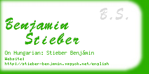 benjamin stieber business card